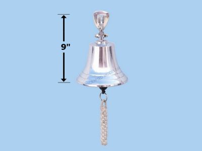 Chrome Hanging Ships Bell 9 Chrome Hanging Ships Bell 9