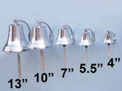 Chrome Hanging Harbor Bell 13 Chrome Hanging Harbor Bell 13