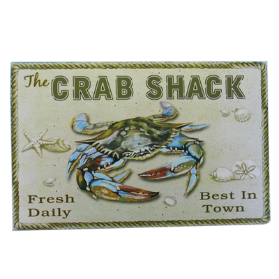 Wooden Crab Shack Beach Sign 16quot; Wooden Crab Shack Beach Sign 16