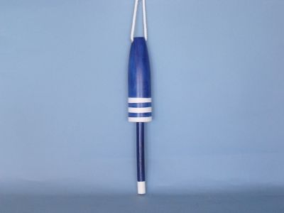 Wooden Dark Blue New England Lobster Trap Buoy 20quot; Wooden Dark Blue New England Lobster Trap Buoy 20