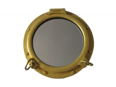 Gold Finish Porthole Mirror 20quot; Gold Finish Porthole Mirror 20