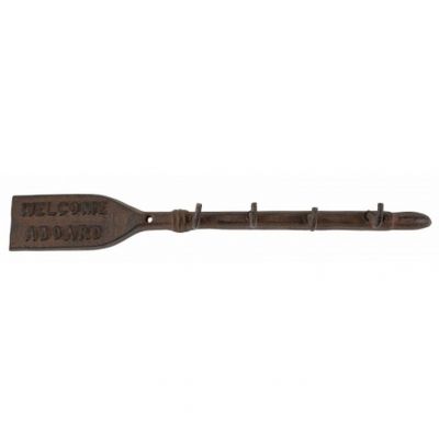 Rustic Iron Welcome Aboard Key Rack 10 Rustic Iron Welcome Aboard Key Rack 10