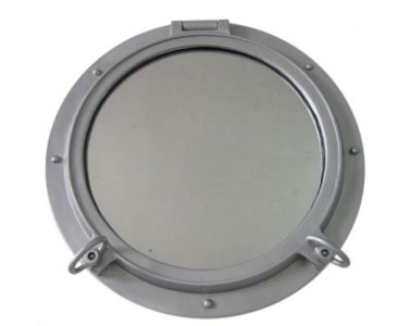 Silver Finish Porthole Mirror 24