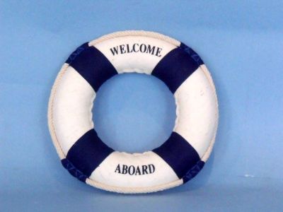 Blue Welcome Aboard Life Ring 6quot; Blue Welcome Aboard Life Ring 6