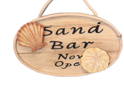Wooden Sand Bar Now Open Sign 15