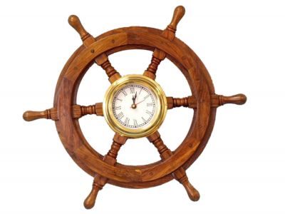Ship Wheel Clock 18quot; Ship Wheel Clock 18