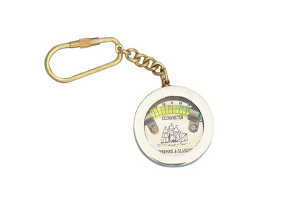 Solid Brass Clinometer Level Key Chain 5quot; Solid Brass Clinometer Level Key Chain 5