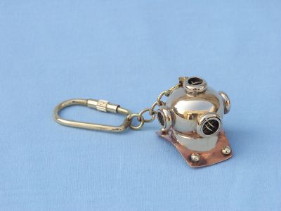 Solid Brass-Copper Diving Helmet Key Chain 5