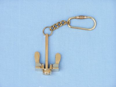 Brass Navy Stockless Anchor Key Chain 5 Brass Navy Stockless Anchor Key Chain 5