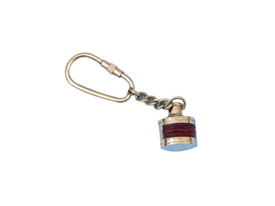 Brass Red Ship Lamp Key Chain 4quot; Brass Red Ship Lamp Key Chain 4