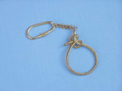 Brass Lariat Loop Knot Key Chain 5 Brass Lariat Loop Knot Key Chain 5