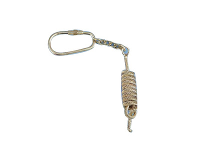 Solid Brass Close Band Rope Key Chain 5quot; Solid Brass Close Band Rope Key Chain 5
