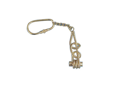 Solid Brass Round Turn-Two Half Hitches Key Chain 5