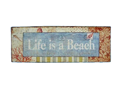 Wooden Life Is A Beach Sign 19quot; Wooden Life Is A Beach Sign 19