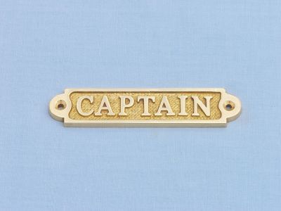 Brass Captain Sign 4quot; Brass Captain Sign 4