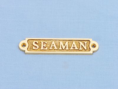 Solid Brass Seaman Sign 4