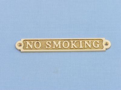 Brass No Smoking Sign 5quot; Brass No Smoking Sign 5
