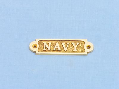 Solid Brass Navy Sign 3quot; Solid Brass Navy Sign 3