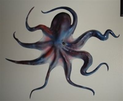 Purple-Blue Octopus Fish Replica 32