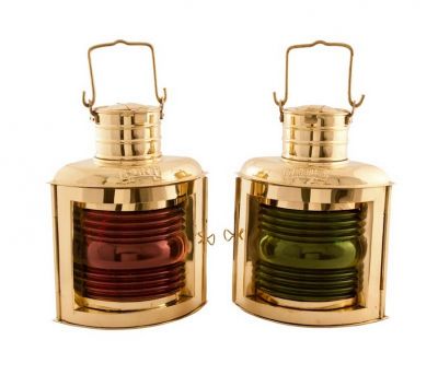 Brass Port and Starboard Oil Lantern 12 Brass Port and Starboard Oil Lantern 12