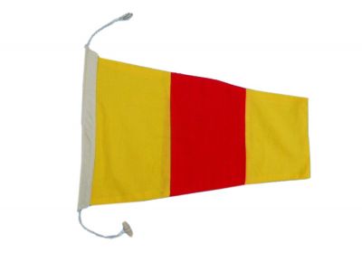 Number 0 - Nautical Cloth Signal Pennant - 20quot; Number 0 - Nautical Cloth Signal Pennant - 20