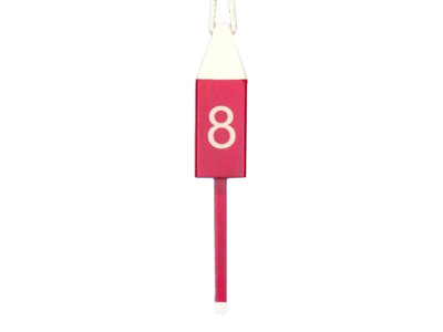 Wooden Red Number 8 Squared Buoy 15 Wooden Red Number 8 Squared Buoy 15
