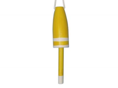 Wooden Yellow Southern Rock Lobster Trap Buoy 15quot; Wooden Yellow Southern Rock Lobster Trap Buoy 15