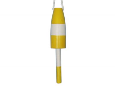 Wooden Yellow Cape Rock Lobster Trap Buoy 15quot; Wooden Yellow Cape Rock Lobster Trap Buoy 15