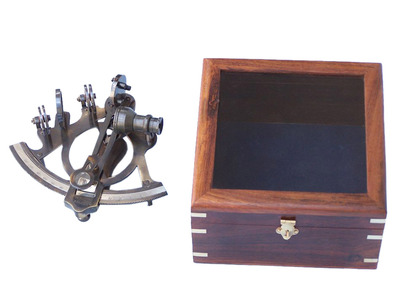 Antiqued Brass Sextant 7