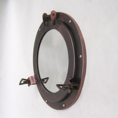 Iron Antiqued Porthole Mirror 11quot; Iron Antiqued Porthole Mirror 11