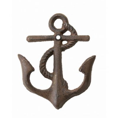 Rustic Anchor w- Rope Key Hook 6quot; Rustic Anchor w- Rope Key Hook 6