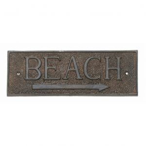 Rustic Iron Beach Sign 10quot; Rustic Iron Beach Sign 10