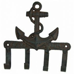 Rustic Iron Anchor Key Rack 7quot; Rustic Iron Anchor Key Rack 7