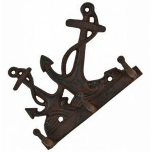 Rustic Iron Dual Anchor Key Rack 6
