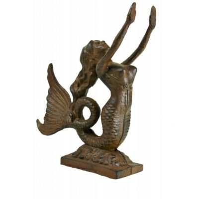 Rustic Iron Mermaid Door Stop 9quot; Rustic Iron Mermaid Door Stop 9