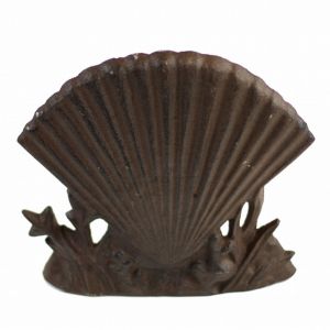 Rustic Iron Shell Door Stop 8quot; Rustic Iron Shell Door Stop 8