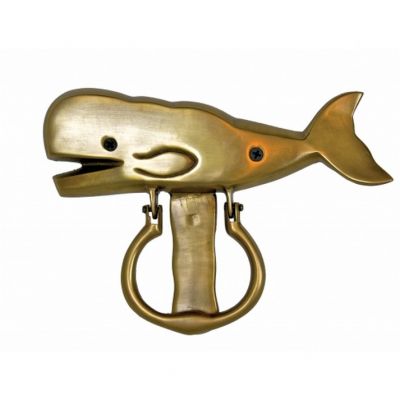 Solid Brass Whale Door Knocker 8quot; Solid Brass Whale Door Knocker 8
