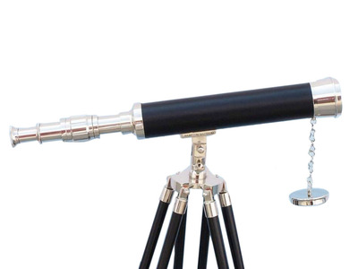 Floor Standing Chrome-Black Harbor Master Telescope 42
