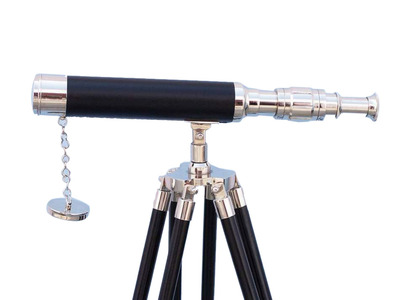 Floor Standing Chrome-Black Harbor Master Telescope 30