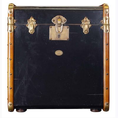 Stateroom Trunk End Table, Black 22 Stateroom Trunk End Table, Black 22