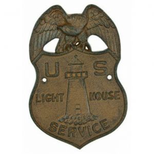 Rustic Iron US Lighthouse Service Sign 9