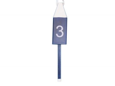 Wooden Dark Blue Number 3 Squared Buoy 15