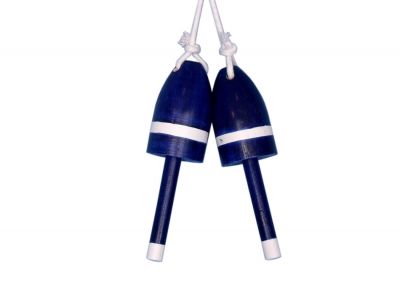 Wooden Dark Blue Maine Lobster Trap Buoy 7quot; - Set of 2 Wooden Dark Blue Maine Lobster Trap Buoy 7 - Set of 2