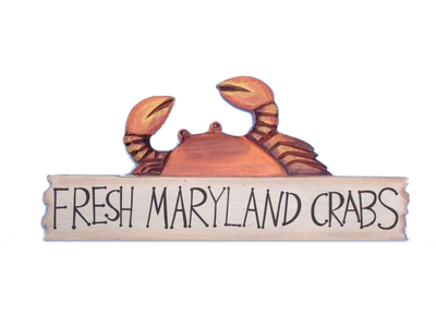 Wooden Fresh Maryland Crabs Sign 17quot; Wooden Fresh Maryland Crabs Sign 17
