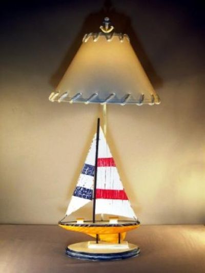 Yellow Sailboat Electric Lamp 35 Yellow Sailboat Electric Lamp 35
