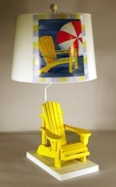 Yellow Beach Chair Electric Lamp 29