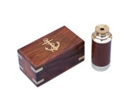 Scouts Brass - Wood Spyglass Telescope 7 w- Rosewood Box