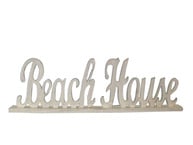 Wooden White Beach House Table Word Sign 19