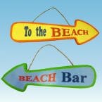 Wooden Beach Arrow Signs 20 - Set of 2