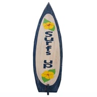Wooden Surfs Up Surfboard Sign 24